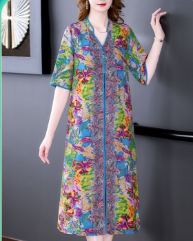 Summer printing national style temperament dress