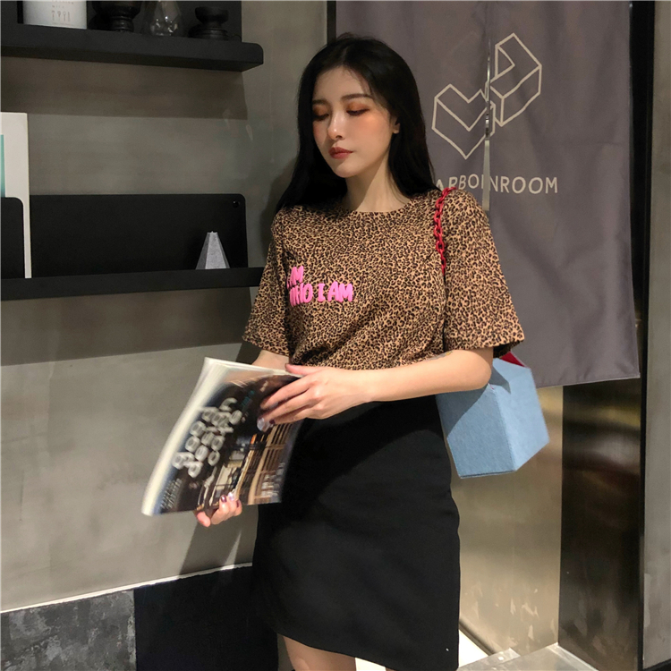 Personality fashion summer round neck T-shirt for women