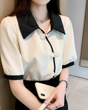 Summer fashion short sleeve shirt Chinese style art tops