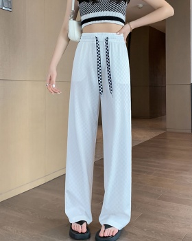 Loose ice silk wide leg pants mopping thin casual pants