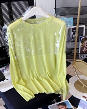 Ice silk bottoming shirt long sleeve T-shirt for women