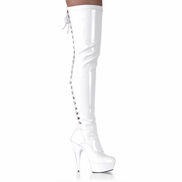Sexy fine-root winter thigh boots nightclub round women's boots