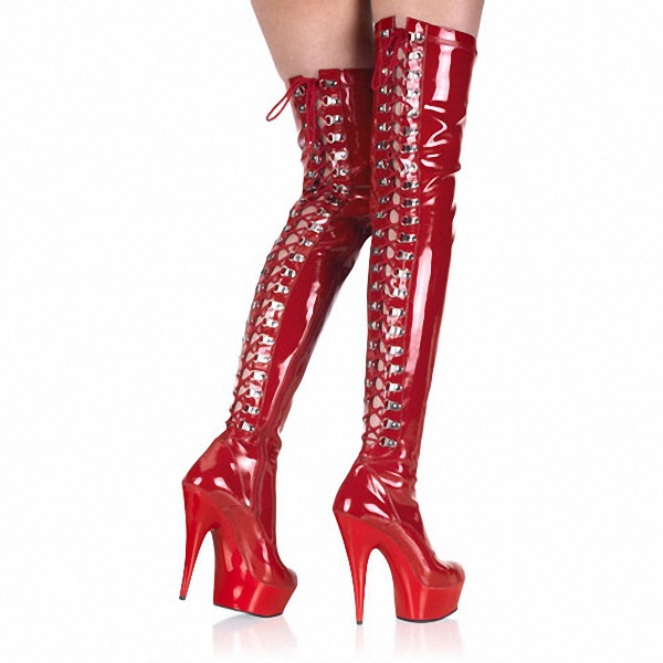 Sexy fine-root winter thigh boots nightclub round women's boots