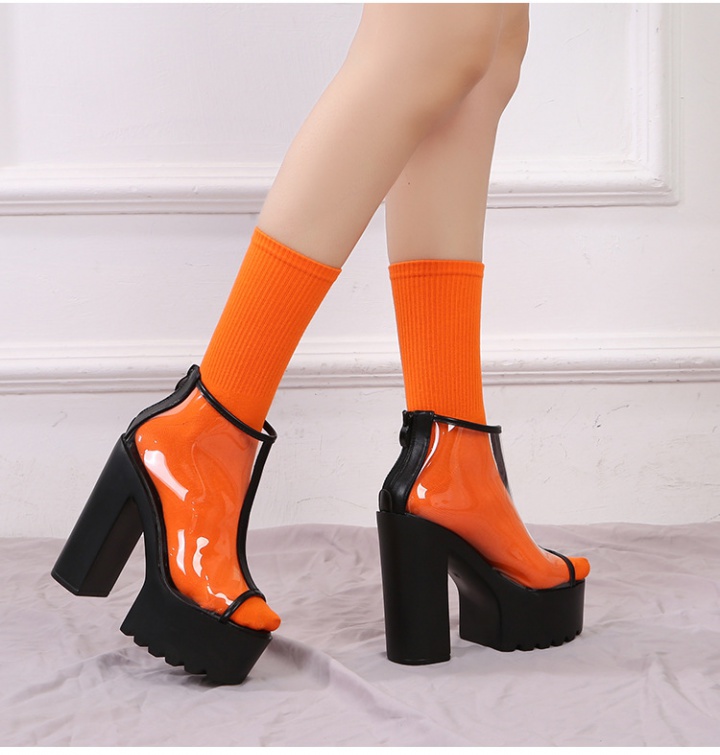 Heighten fish mouth sandals perform nightclub shoes for women