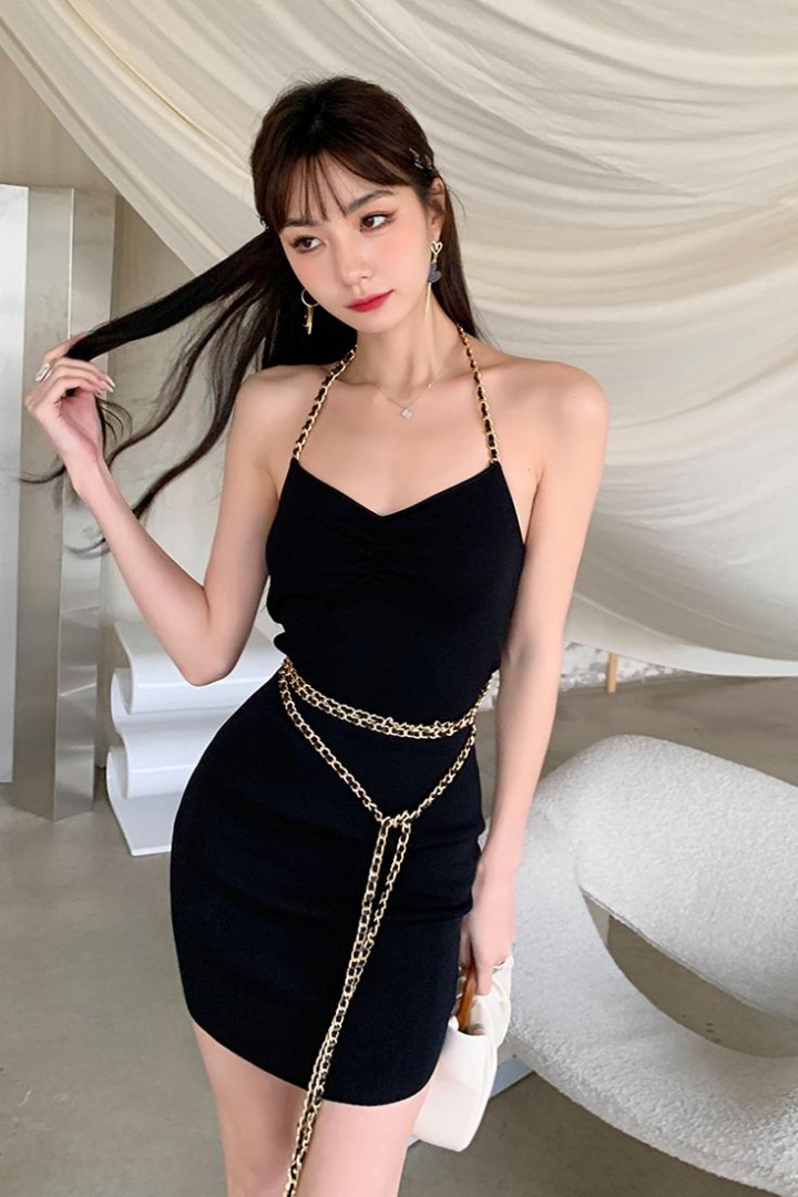 Halter spicegirl dress sexy knitted strap dress for women