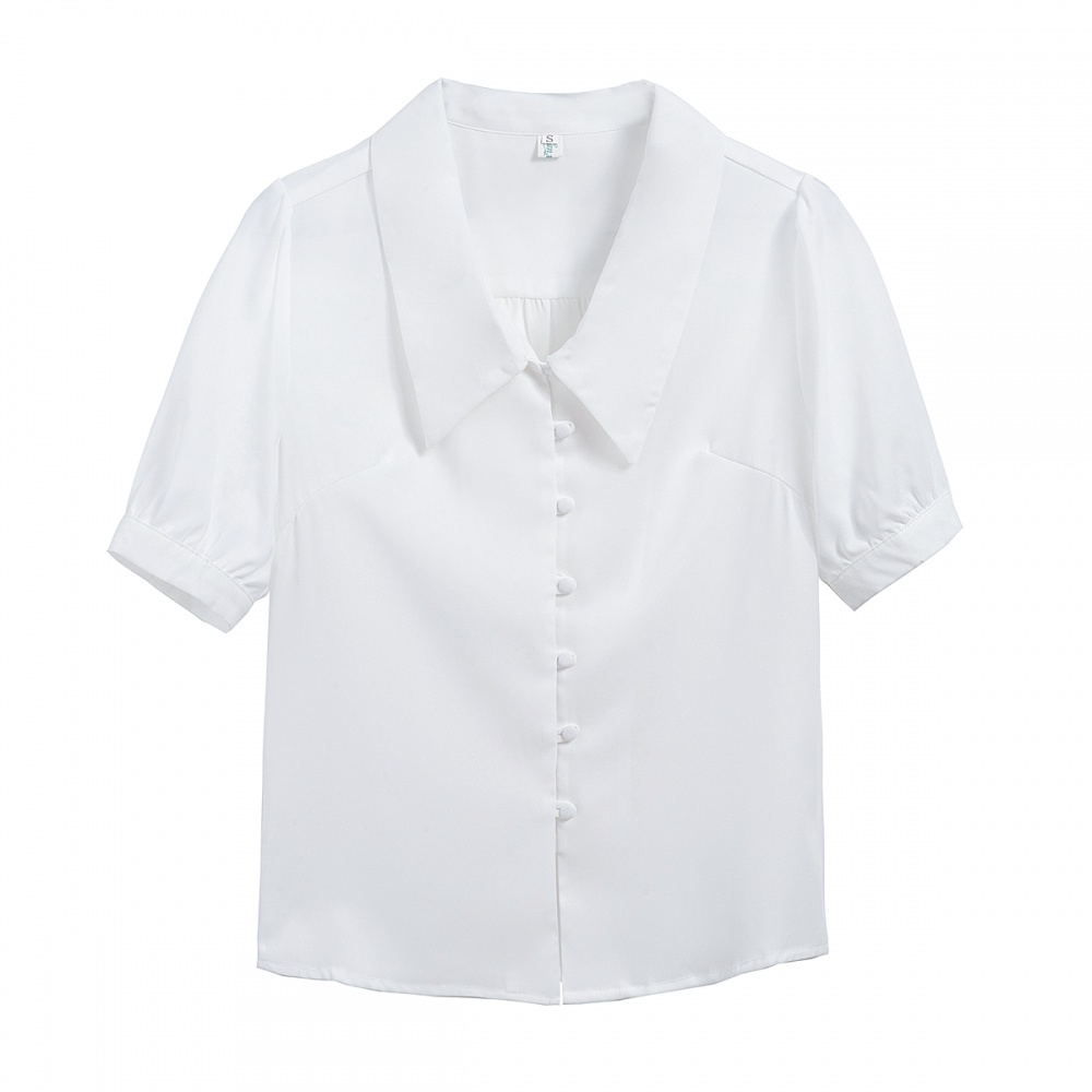 Chiffon profession summer large lapel shirt for women