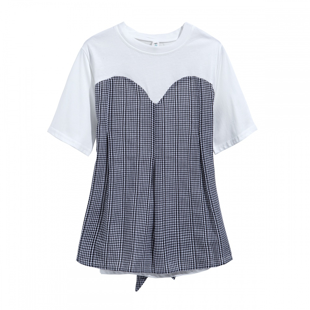 All-match refreshing T-shirt bow tops for women