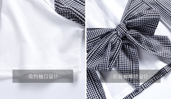 All-match refreshing T-shirt bow tops for women