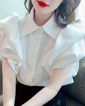 Chiffon short tops Korean style summer shirt for women