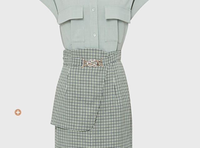 Pointed collar short skirt shirt a set for women