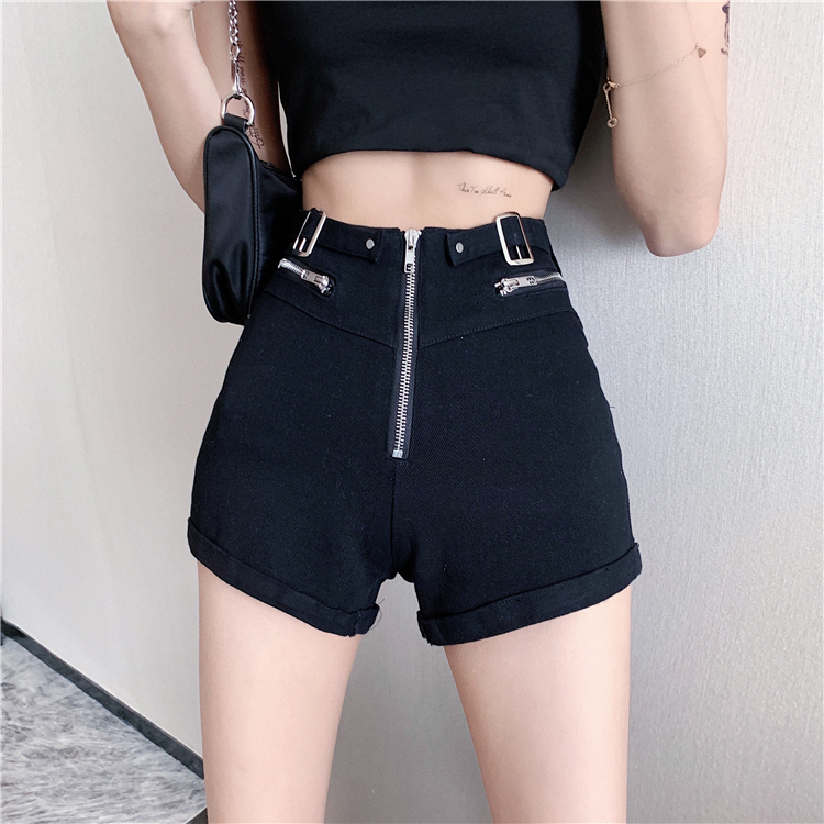 Zip Korean style short jeans all-match shorts for women