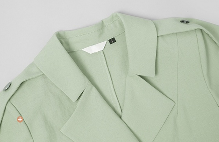 Summer short sleeve fabrics jumpsuit lapel asymmetry belt