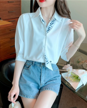Summer Casual puff sleeve profession shirt for women
