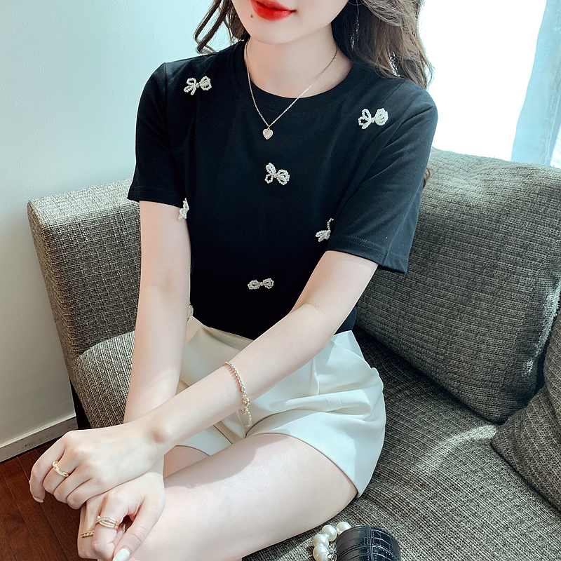 Sweet summer short sleeve Korean style T-shirt for women