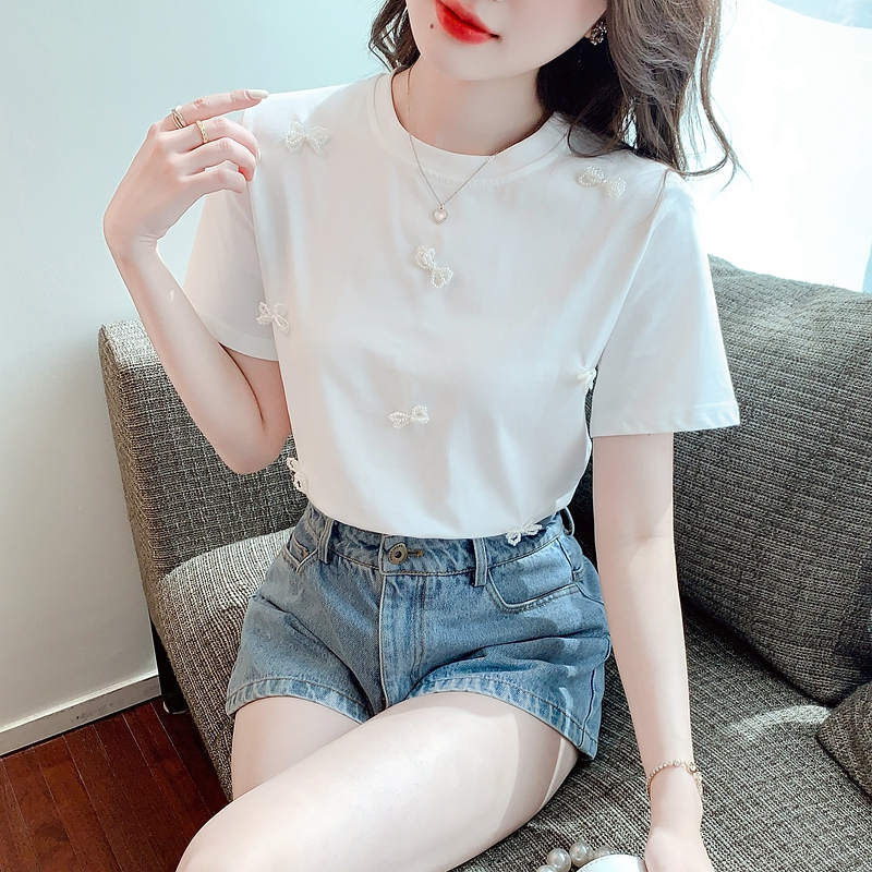 Sweet summer short sleeve Korean style T-shirt for women