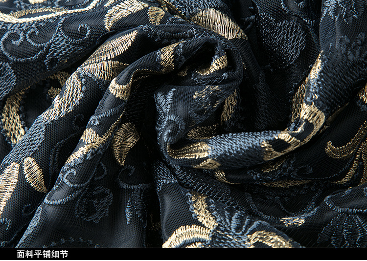 Embroidery fashion lace cheongsam spring retro dress