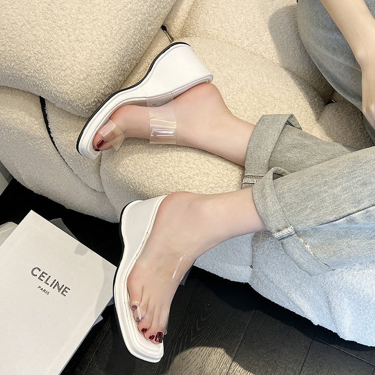 Korean style square head summer slipsole slippers