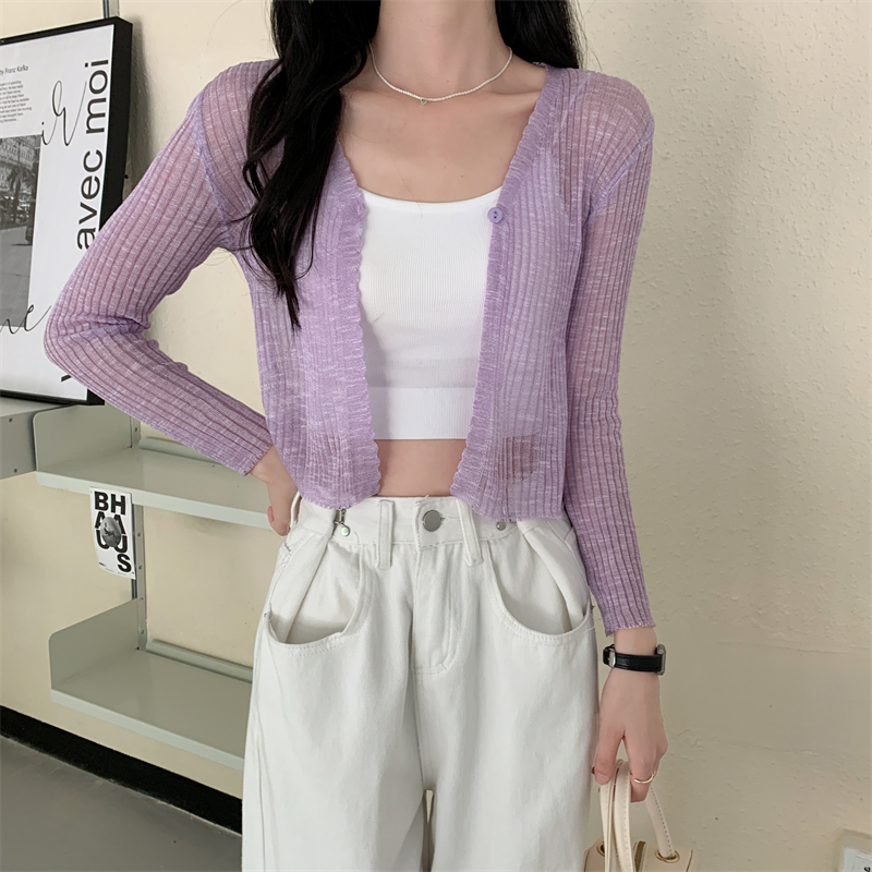 Sunscreen loose thin conventional summer cardigan