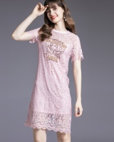 Noble Korean style summer slim lace long dress for women