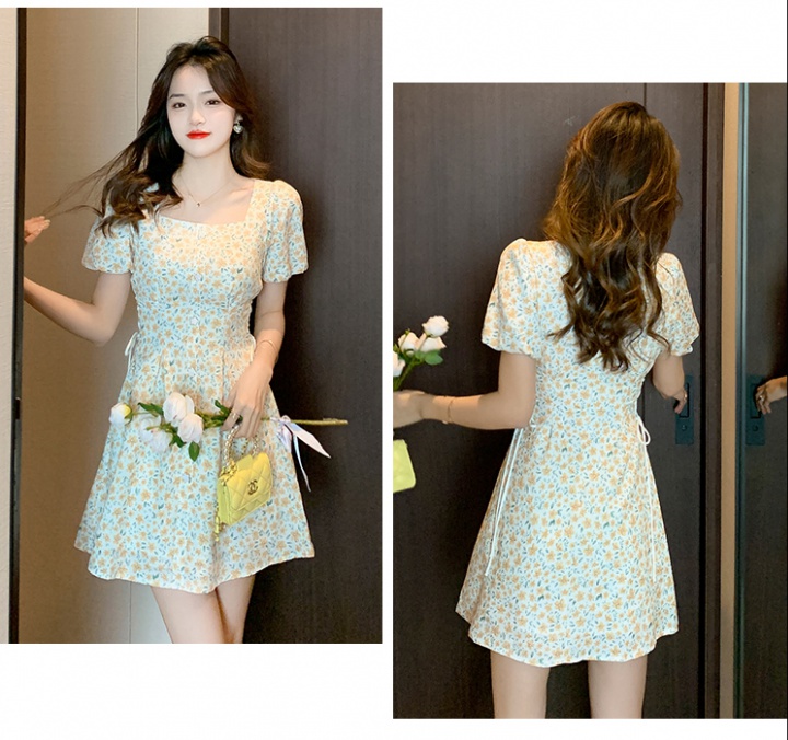 Floral sweet France style summer dress for women