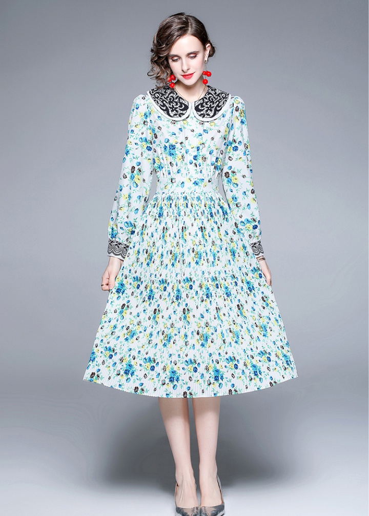 Temperament fashion spring and autumn long printing dress for women
