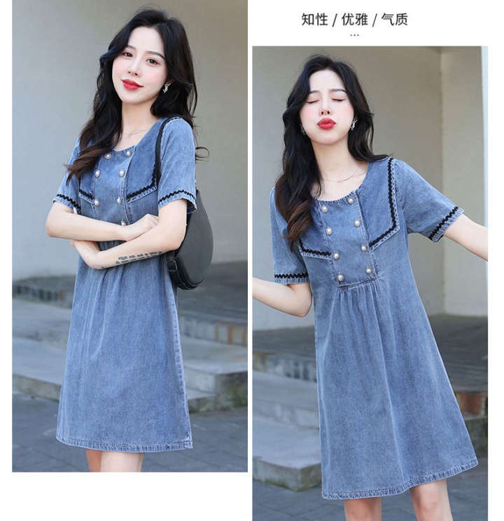 Korean style summer buckle grace dress for women