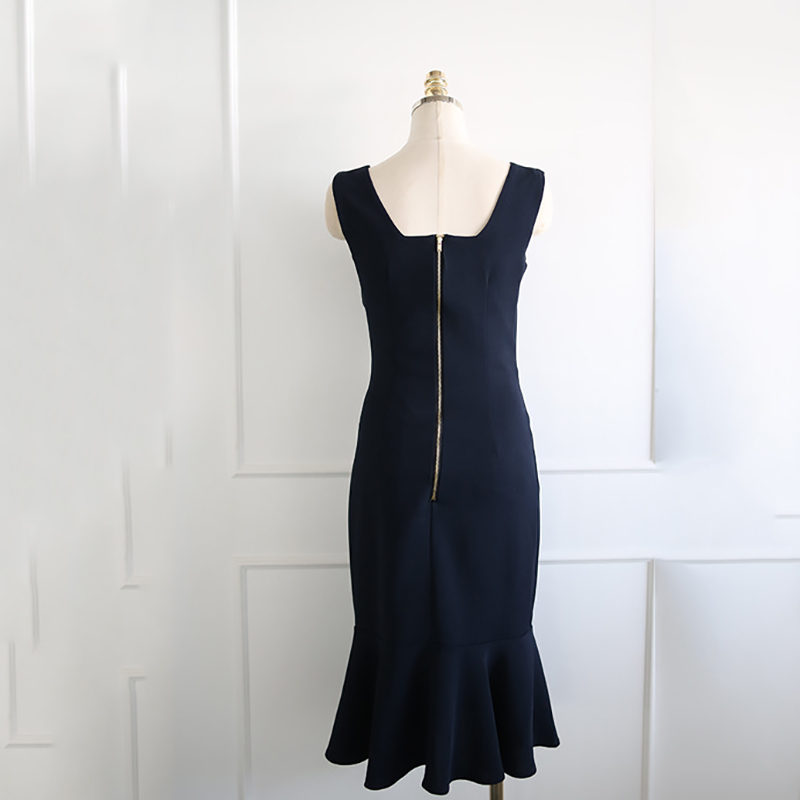 Slim elegant summer sleeveless simple split dress