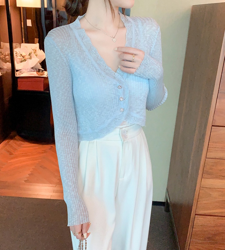 All-match Korean style cloak small knitted coat for women