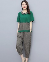 Western style harem pants middle-aged tops 2pcs set for women