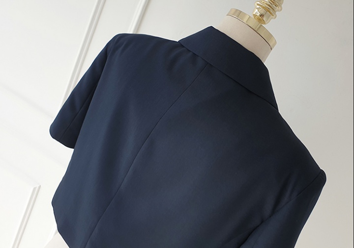 Pinched waist temperament business suit summer coat 2pcs set