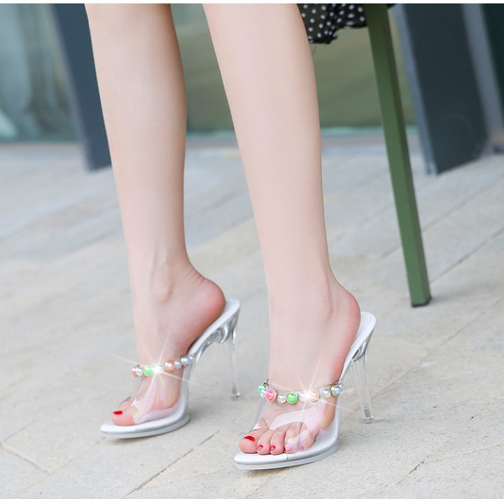 Crystal Asian style fine-root pearl fashion sandals for women