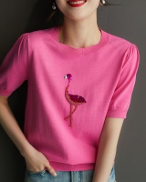 Sequins pullover short stunning knitted summer T-shirt
