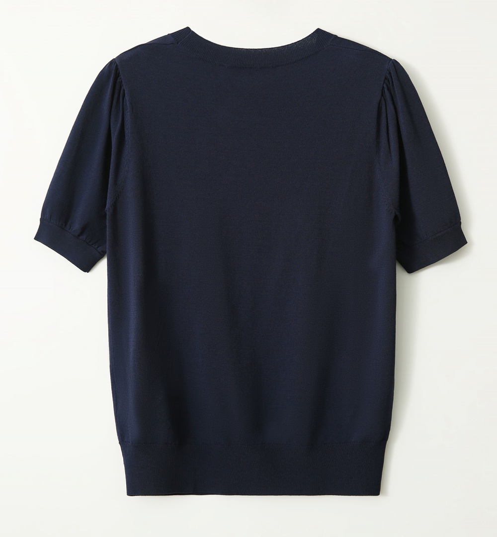 Sequins pullover short stunning knitted summer T-shirt