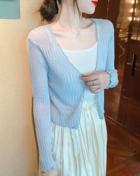 Thin knitted cardigan all-match coat for women