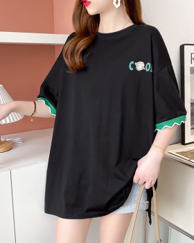 Loose Korean style short sleeve T-shirt for women