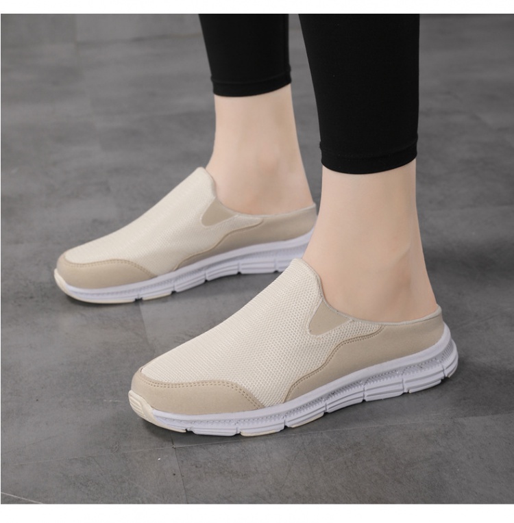 Large yard lazy shoes mesh slippers for women