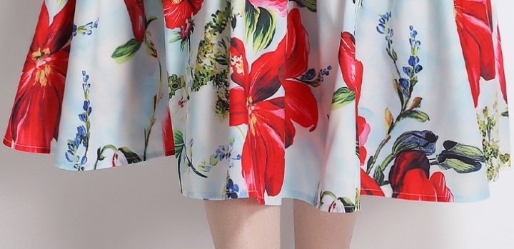 Summer sling all-match skirt elastic fold tops a set