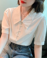 Retro short sleeve tops summer thin shirt for women