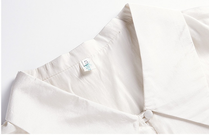 Retro short sleeve tops summer thin shirt for women