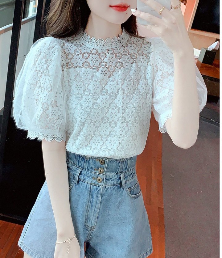 Lace all-match bottoming shirt summer tops for women