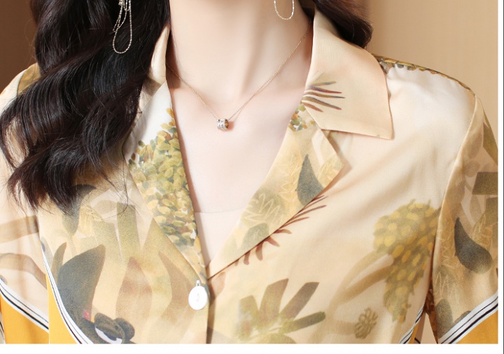 Floral unique shirt short sleeve tops for women