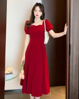 Red wedding formal dress summer dress
