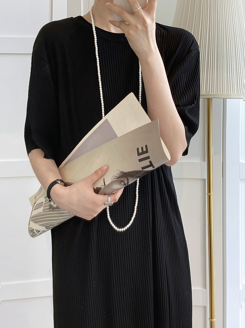 Loose exceed knee T-shirt straight dress for women