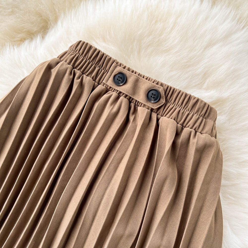 Big skirt summer pleated slim drape skirt for women