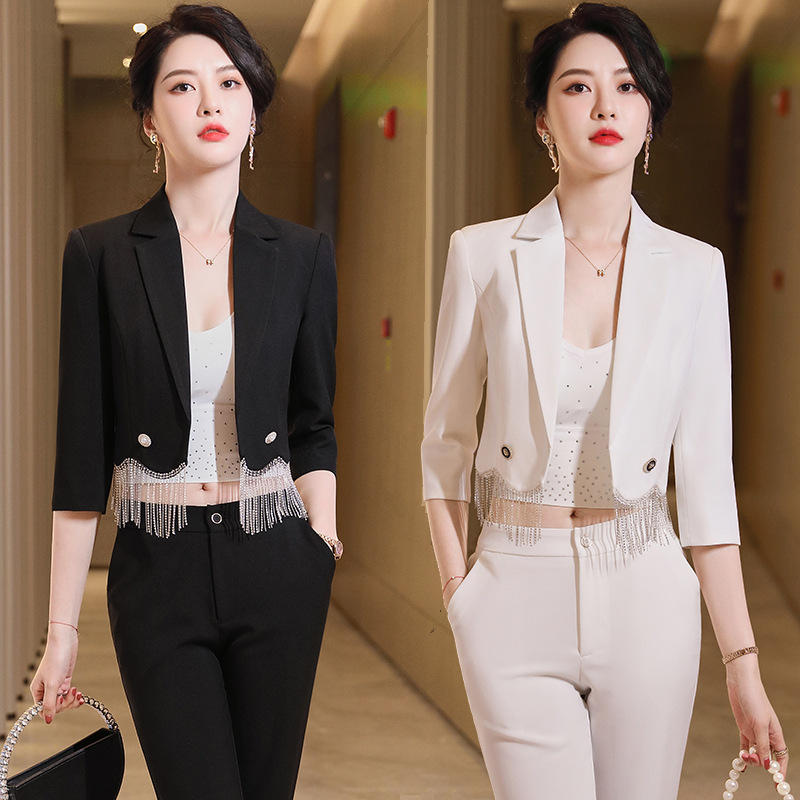 Short work clothing slim business suit 2pcs set for women