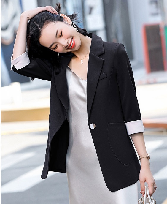 Short sleeve Korean style coat for women