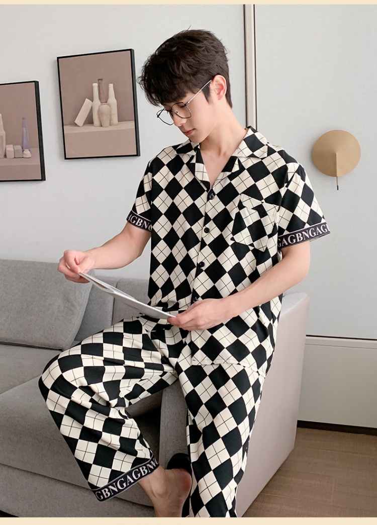 Thin simple pajamas large yard cardigan for men