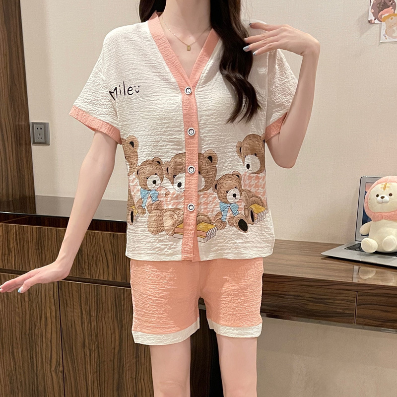 Korean style cardigan summer shorts a set for women