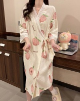 Sweet bathrobes long sleeve nightdress for women