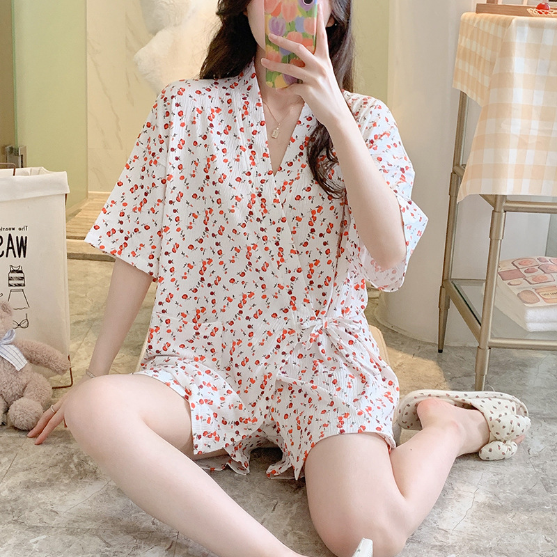 Homewear kimono pajamas 2pcs set for women